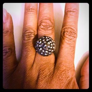 Black Diamond Globe Cocktail Ring